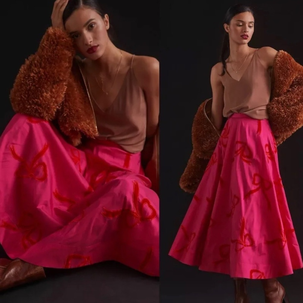 Anthropologie holiday skirt